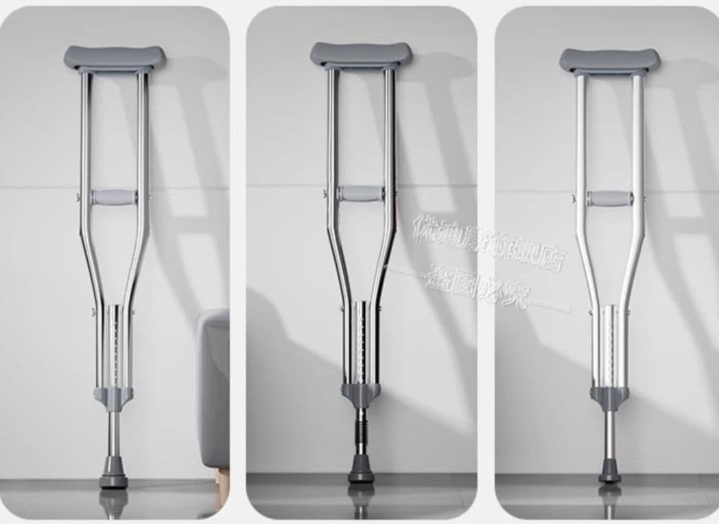 杖 松葉杖 安定グリップ伸縮式松葉杖