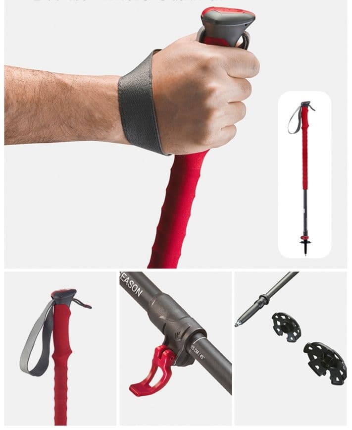 登山の杖 杖 軽量折りたたみ式トレッキングポール