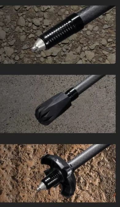 登山の杖 超軽量カーボン製五段折りたたみ登山杖