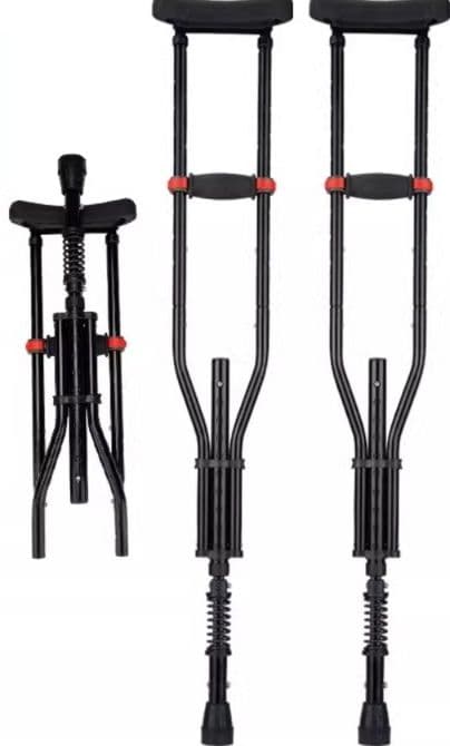 杖 松葉杖 九段階調節アルミ合金製松葉杖