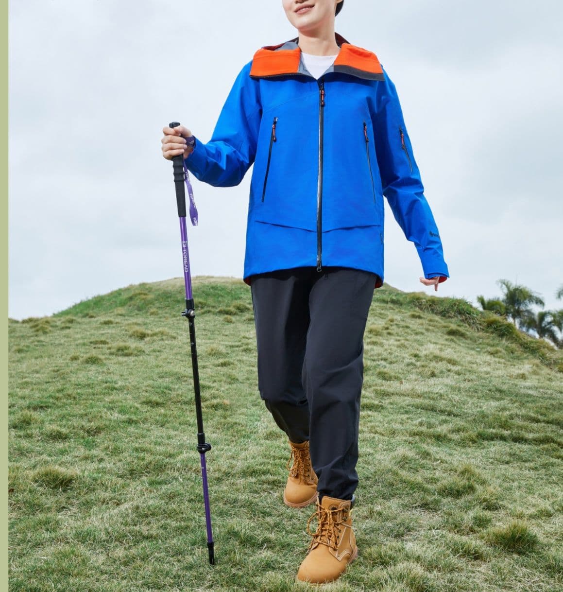 杖 登山の杖 山岳散策用防滑握り杖