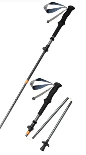 杖 登山の杖 超軽量カーボン折りたたみ登山杖