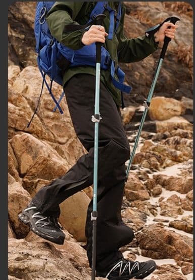 杖 登山の杖 軽量折りたたみ式トレッキングポール