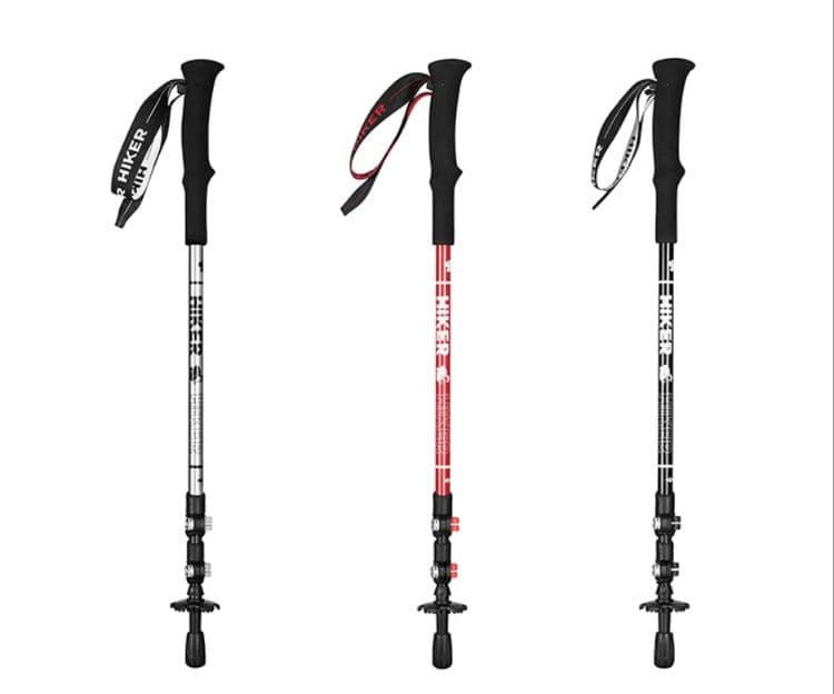 杖 登山の杖 泥除け機能付き多段式トレッキング杖