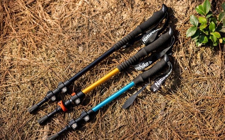 杖 登山の杖 軽量折りたたみ式アウトドア用トレッキング杖