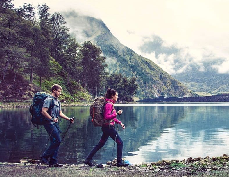 杖 登山の杖 軽量折りたたみ式トレッキング杖