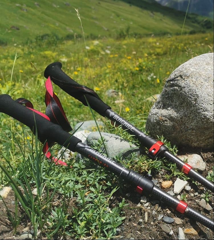 杖 登山の杖 軽量折りたたみ式登山ステッキ