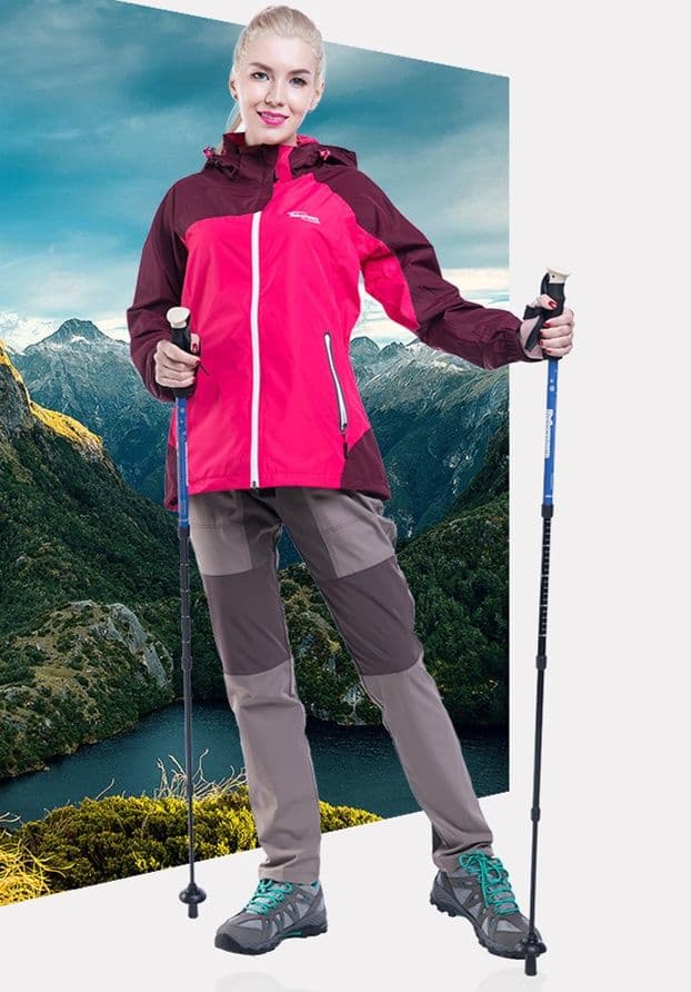 杖 登山の杖 超軽量折りたたみ式トレッキングポール