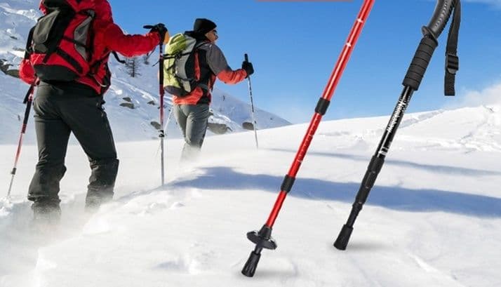 杖 登山の杖 軽量伸縮式アルミ製登山杖