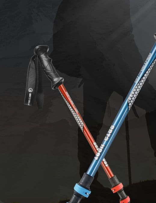 杖 登山の杖 軽量三段伸縮アルミ登山杖