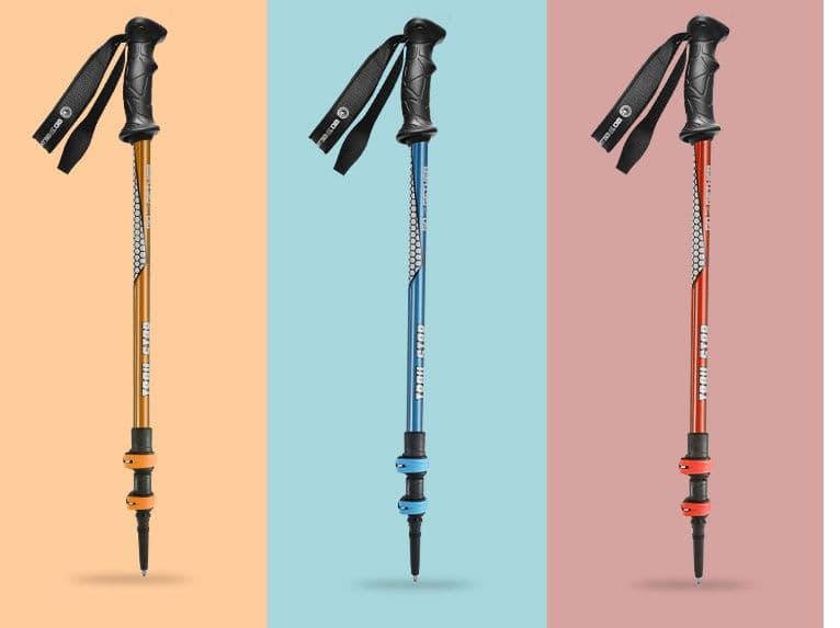 杖 登山の杖 軽量三段伸縮アルミ登山杖