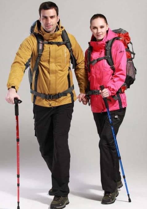 杖 登山の杖 軽量折りたたみ式トレッキングステッキ