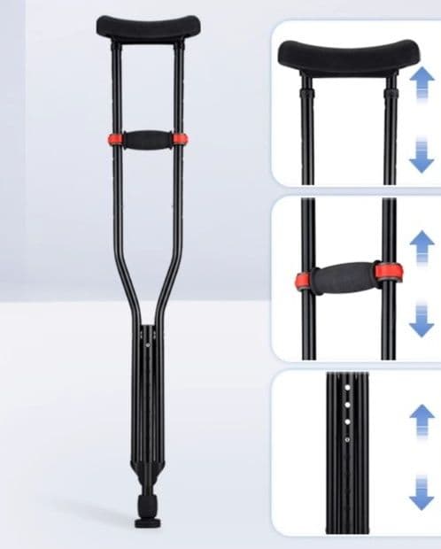杖 松葉杖 快適ステップ折り畳み
