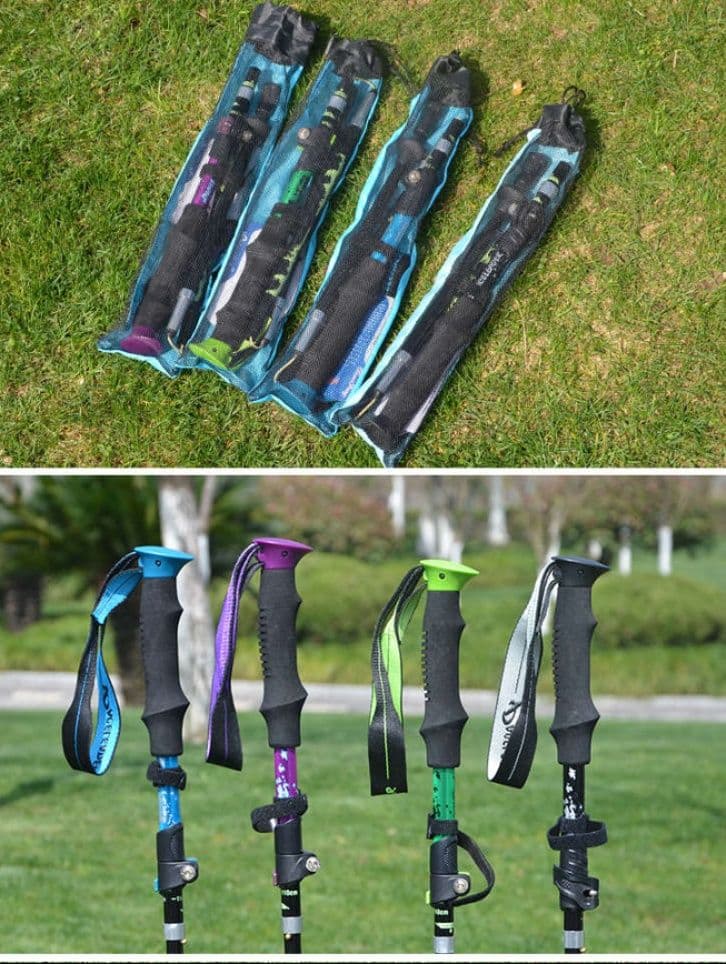 杖 登山の杖 軽量折りたたみ式登山杖