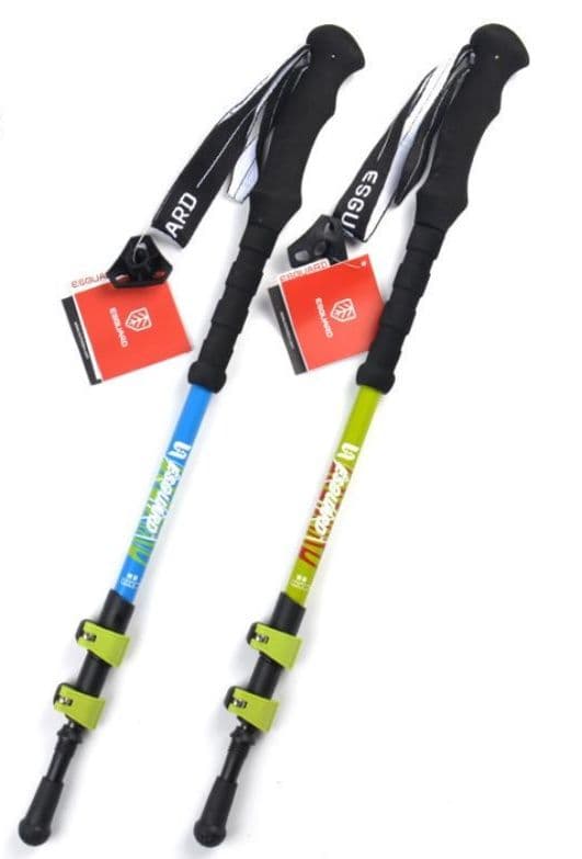 杖 登山の服 軽量伸縮アルミ製トレッキング杖