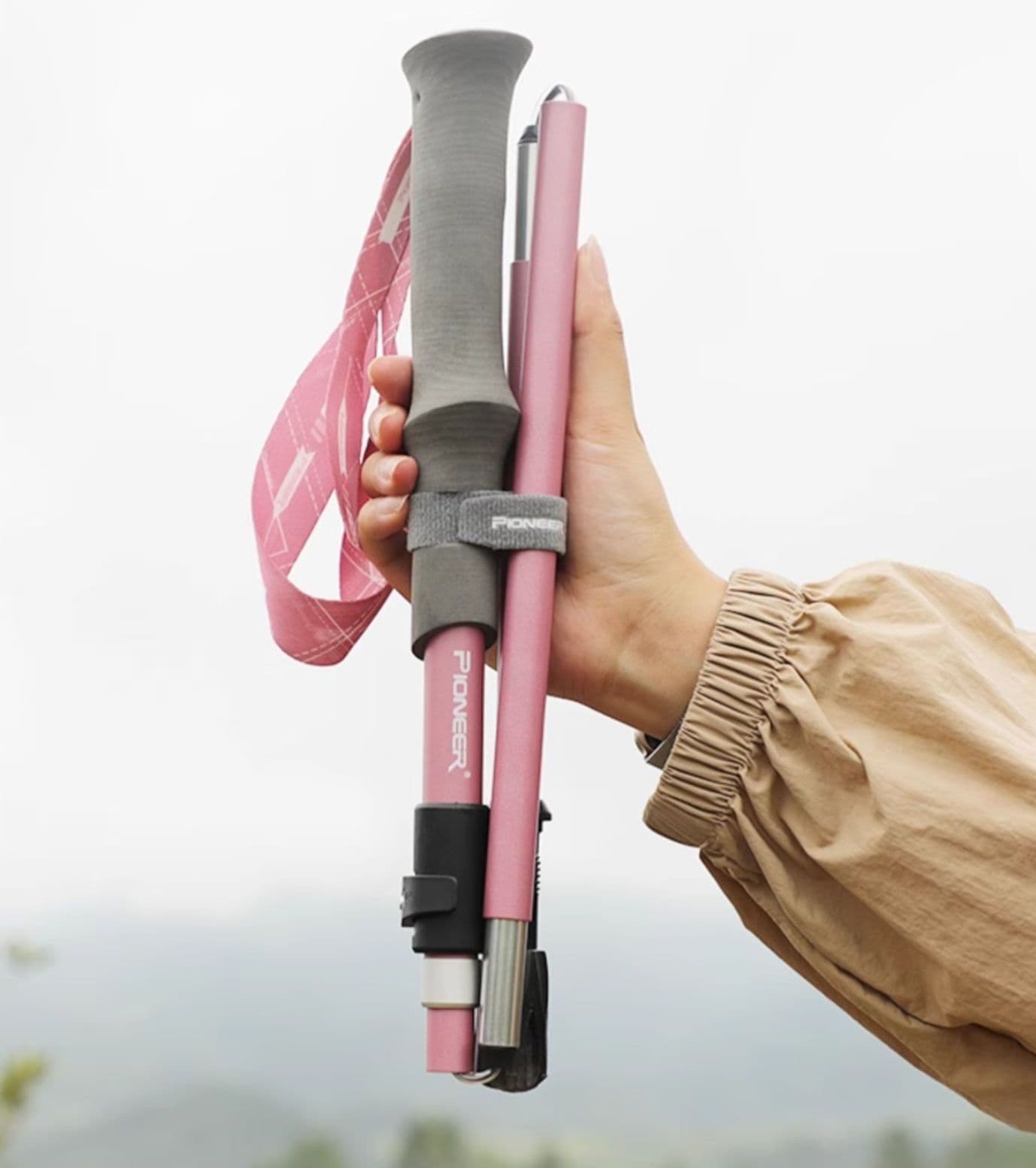 杖 登山の杖 軽量折りたたみ式登山杖