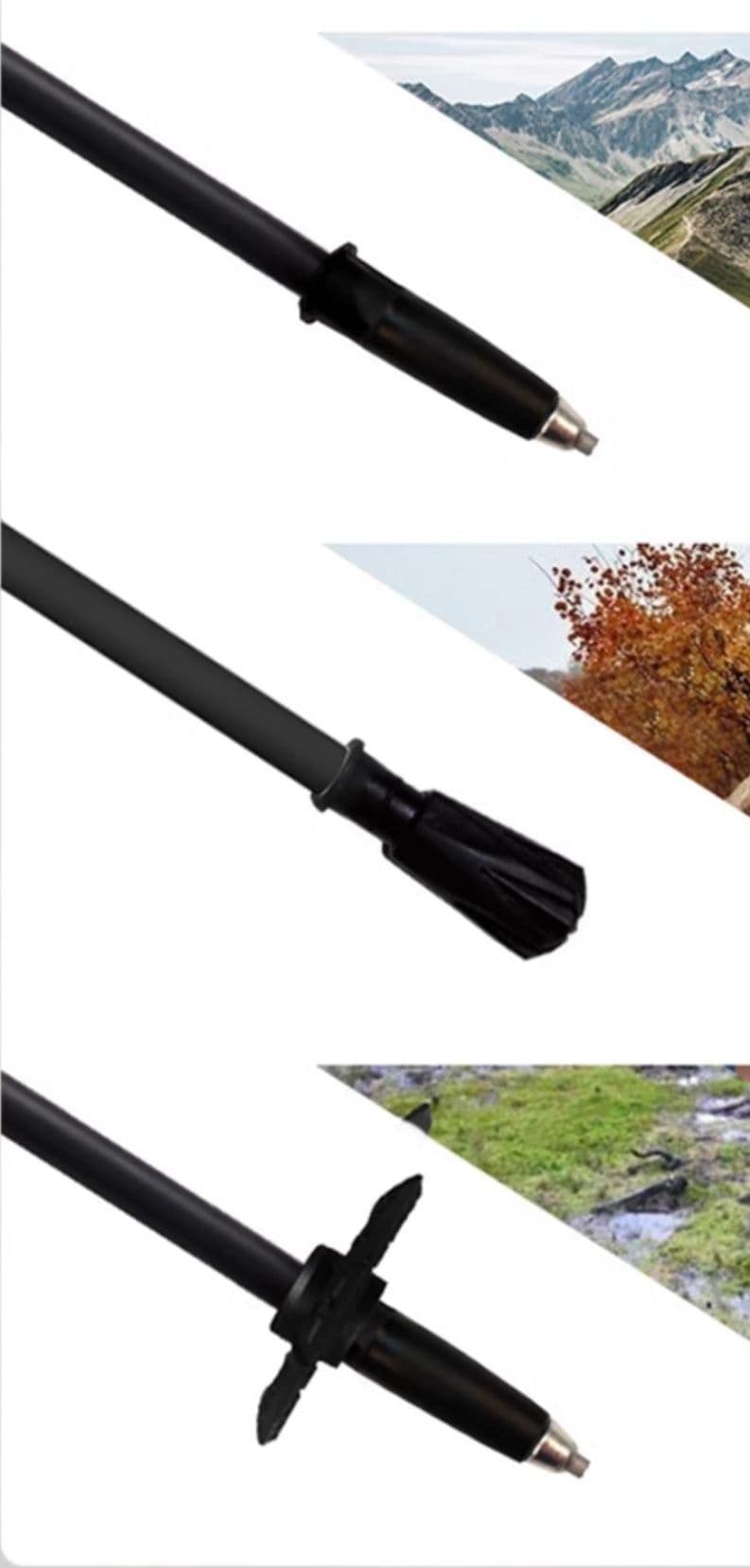 杖 登山の杖 軽量折りたたみ式登山杖