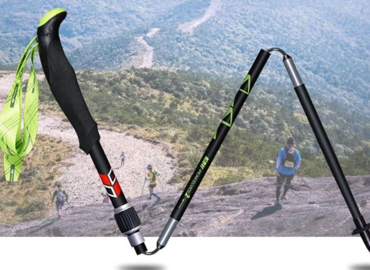 杖 登山の杖 超軽量カーボン折りたたみ登山杖