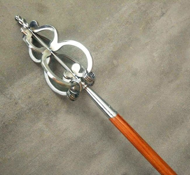 杖 錫杖 装飾的な金属錫杖