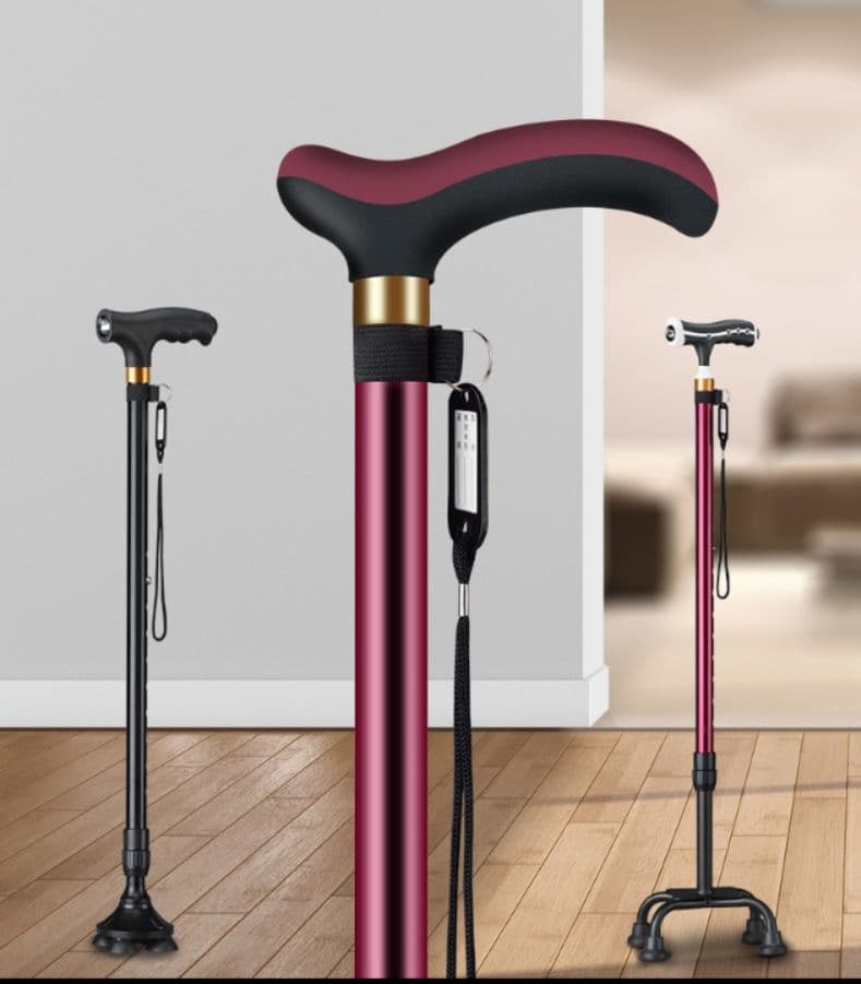 杖 ウォーキングの杖 快適グリップ 軽量アルミ多機能ウォーキング杖