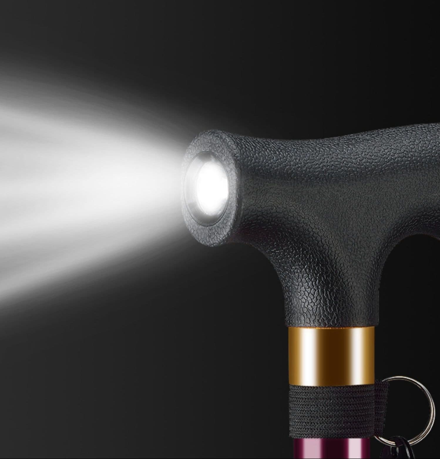 杖 ウォーキングの杖 快適グリップ 軽量アルミ多機能ウォーキング杖