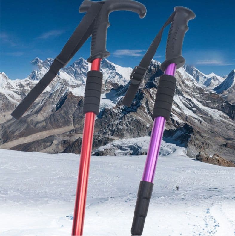 杖 ウォーキングの杖 折りたたみ式多機能トレッキング杖