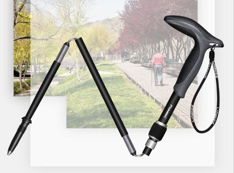 杖 ウォーキングの杖 折りたたみ式トレッキングステッキ