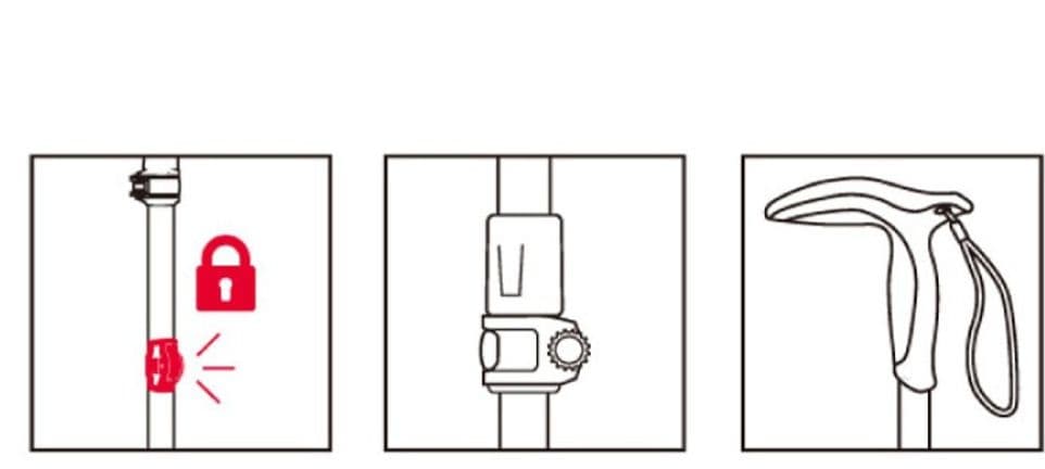 杖 登山の杖 軽量折りたたみトレッキングポール