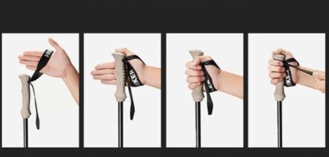 杖 登山の杖 超軽量炭素繊維製三段伸縮登山杖