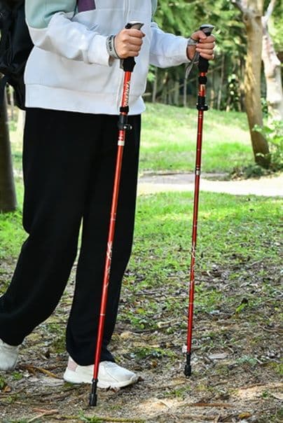 杖 登山の杖 軽量折りたたみ式トレッキングステッキ