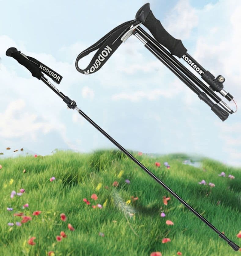 杖 登山の杖 超軽量折りたたみ式トレッキング杖