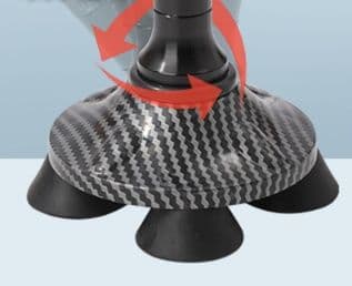 杖 ウォーキングの杖 カーボン製ライト付き四点支持杖