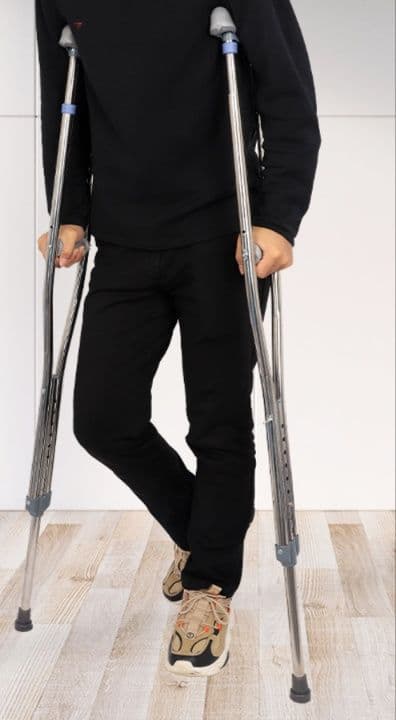 杖 松葉杖 高強度調節可能アルミ製松葉杖