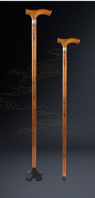 杖 ウォーキングの杖上質木製長寿杖 安心サポート