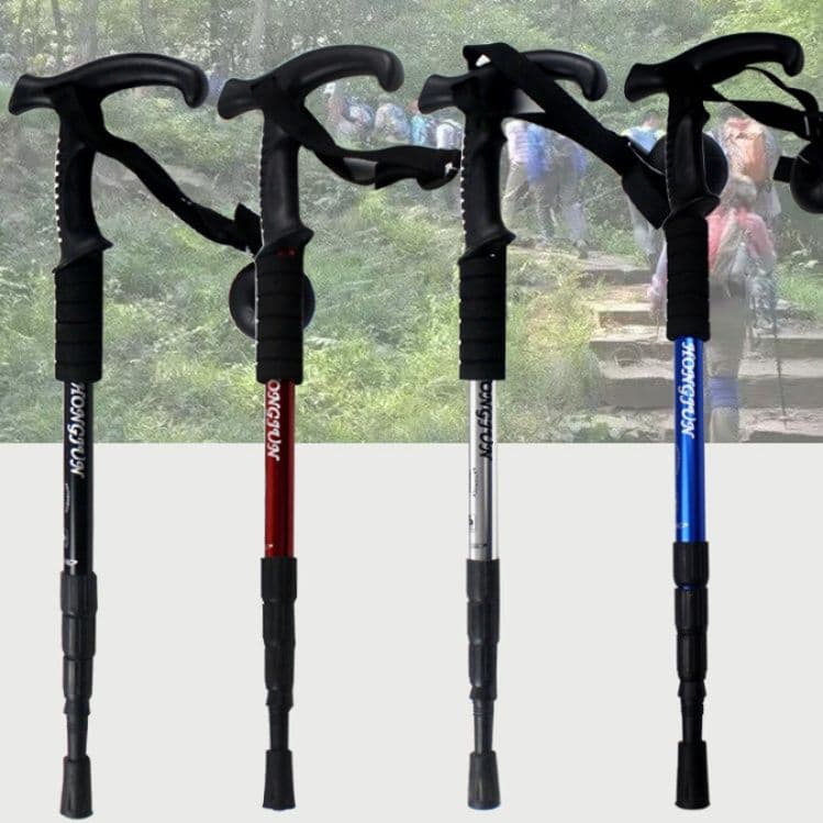 杖 登山の杖 多機能アウトドア軽量伸縮杖