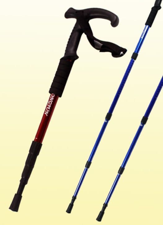 杖 登山の杖 多機能アウトドア軽量伸縮杖