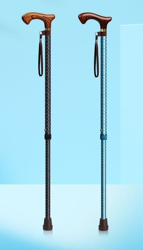 杖 ウォーキング杖 匠心彫り 高級木製調節杖