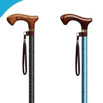 杖 ウォーキング杖 匠心彫り 高級木製調節杖