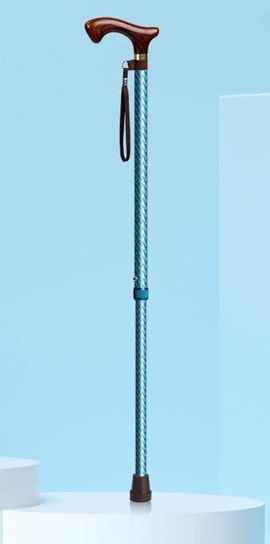 杖 ウォーキング杖 匠心彫り 高級木製調節杖