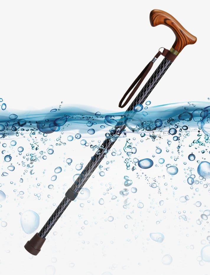 杖 ウォーキング杖 匠心彫り 高級木製調節杖