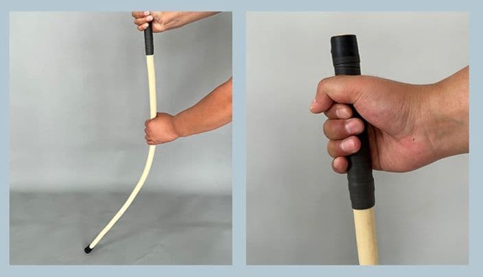 杖 登山の杖 山岳散策 耐久木製トレッキング杖