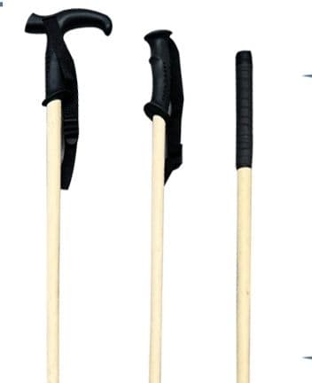 杖 登山の杖 山岳散策 耐久木製トレッキング杖