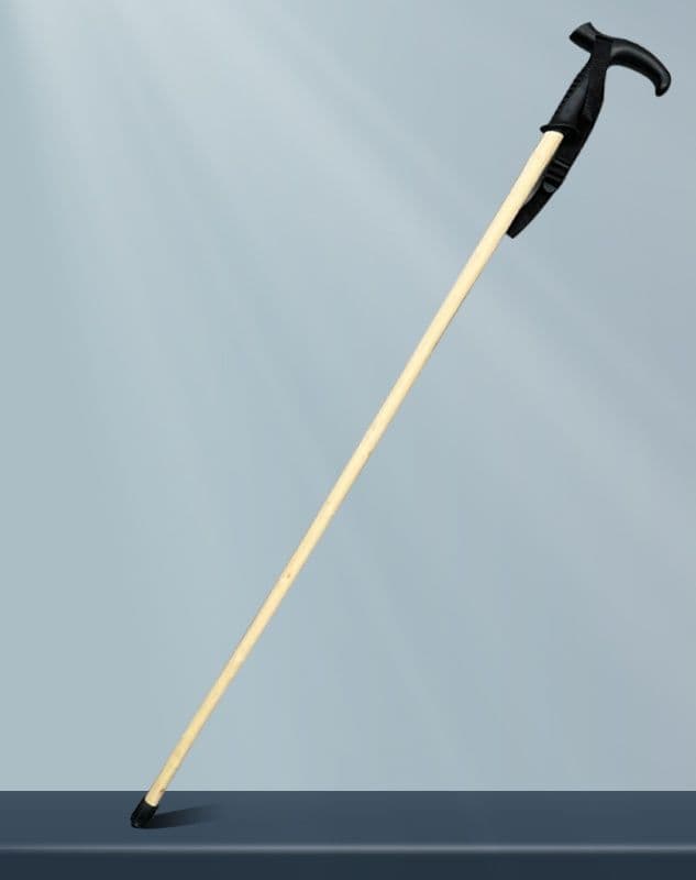 杖 登山の杖 山岳散策 耐久木製トレッキング杖