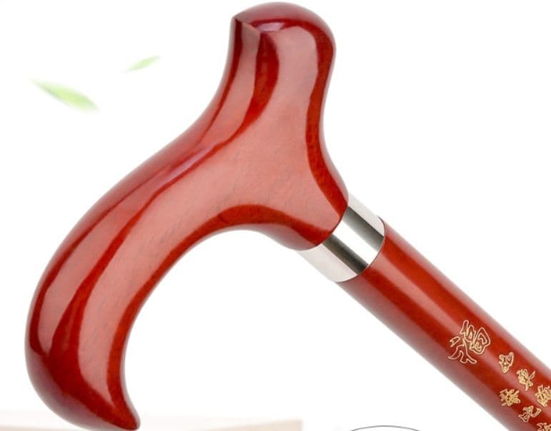 杖 ウォーキングの杖 伝統美彫刻入り高級漆塗り杖