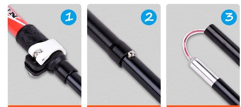 杖 登山の杖 軽量折りたたみ式トレッキング杖