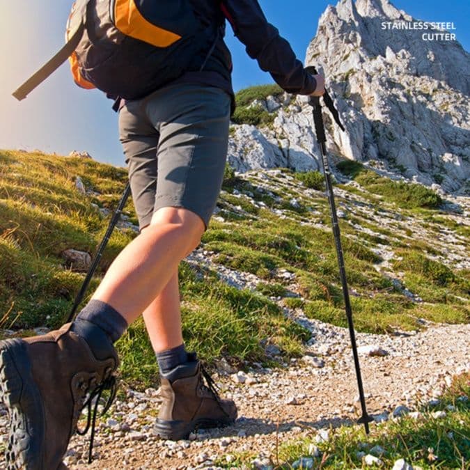 杖 超軽量伸縮アルミ登山サポーター