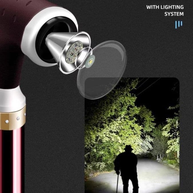 杖 十段調整式伸縮ウォーキング杖