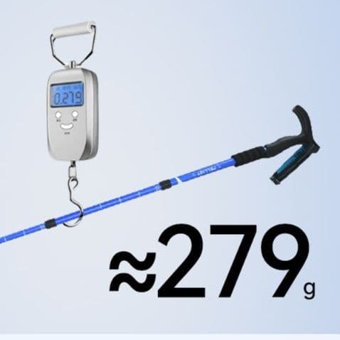 杖 四節伸縮衝撃吸収登山杖