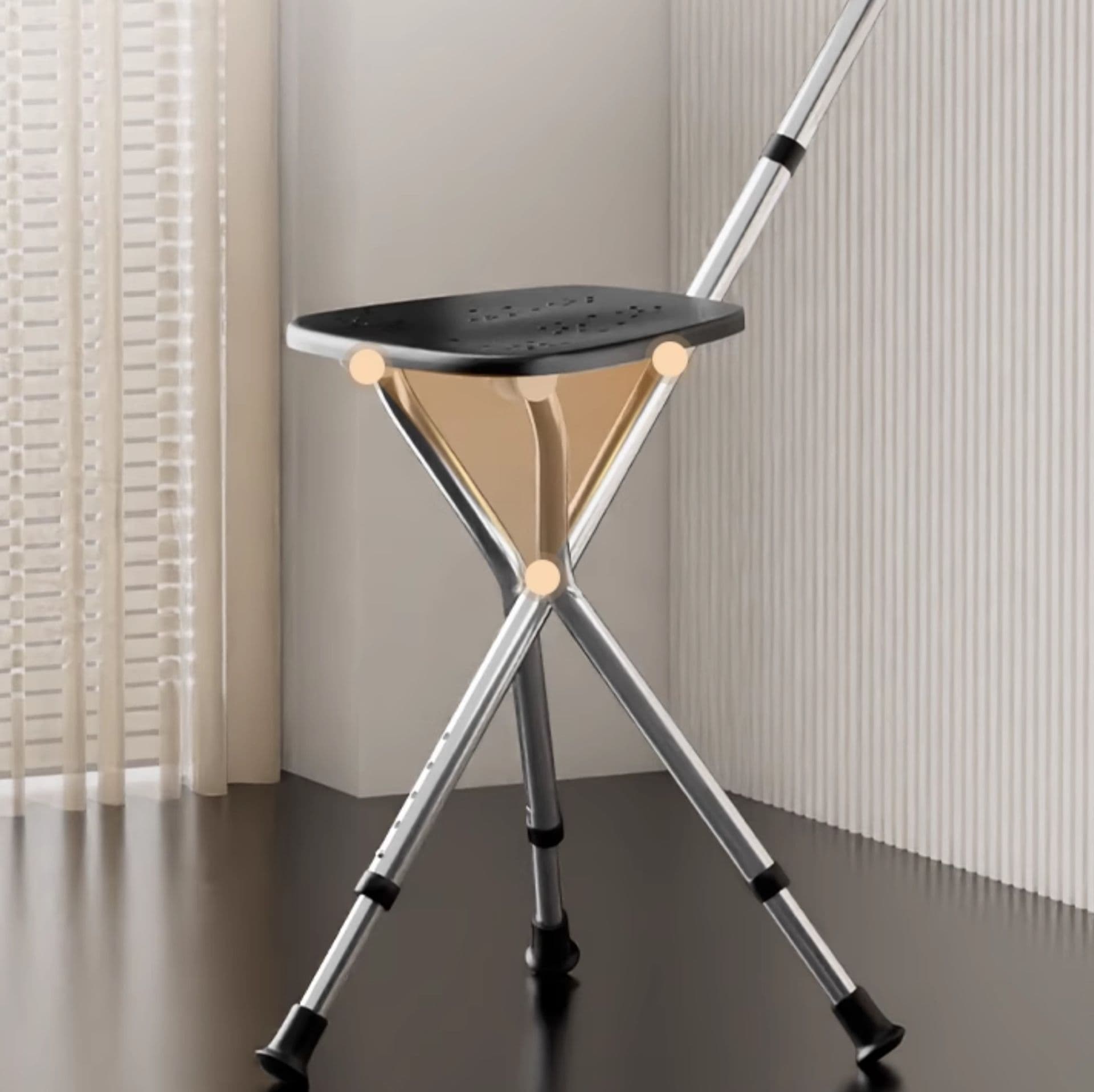 杖 人間工学グリップ 照明付きウォーキング杖