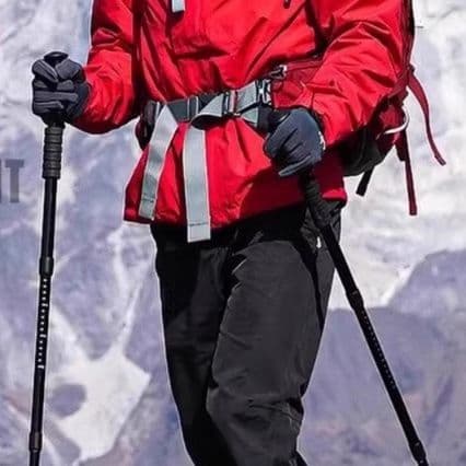 杖 伸縮衝撃吸収登山杖